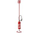 Manutan Expert - Support Extincteur sur Pied Rouge - Tube Ø 25mm - Entraxe 300mm - 10 Ans Garantie