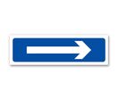 Panneau signalisation flèche - Fond bleu