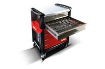 Servante série 30N 6 tiroirs rouge + composition Mécanique 239 outils en module mousse