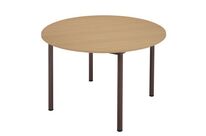 Table Ronde Hetre Pied Marron Diam 120