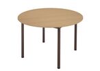 Table Ronde Hetre Pied Marron Diam 120