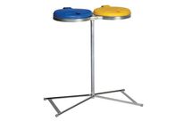 Var - Support sac-poubelle intérieur 2x120L - Jaune/Bleu - Galvanisé - Éco-responsable