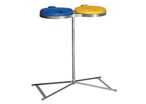 Var - Support sac-poubelle intérieur 2x120L - Jaune/Bleu - Galvanisé - Éco-responsable