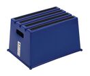 Manutan Expert - Marchepied Antidérapant 1 Marche Bleu - Charge 230kg - Polyéthylène - Norme EN 14183