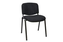 Chaise Conférence Iso Velours Noir Noir