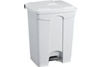 Manutan Expert - Poubelle Agroalimentaire à Pédale 45L Blanc - Plastique Durable - HACCP - Tri Sélectif