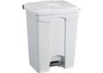 Manutan Expert - Poubelle Agroalimentaire à Pédale 45L Blanc - Plastique Durable - HACCP - Tri Sélectif