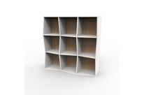 Étagère murale bois 9 cases - PRISMA | ETA-PRISMA9-BLA-ORA