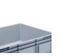 Bac gerbable norme europe 800x600x220 mm Plein - Poignées fermées