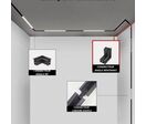 Connecteur Angle Rentrant Pour Rail Magnétique Encastré Noir + Connecteur Souple