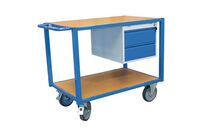 Fimm - Servante à 2 plateaux et 2 tiroirs - Charge 500 kg - Éco-responsable - Garantie 10 ans