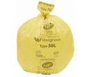 JetSac - Sac Poubelle Recyclable Jaune 50L - 25 Pièces - Tri Sélectif Plastique - Éco-responsable