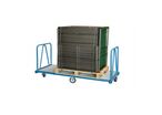 Chariot industriel roues losange et 2 dossiers - 1200 kg