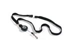 Durable - Lacet avec enrouleur et mousqueton - Noir - Textile - 801 mm - Accessoire badge d'identification