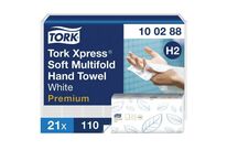 Tork - Essuie-mains pliés Soft H2 - Blanc - 2310 feuilles - Ouate de cellulose - Éco-responsable