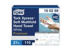 Tork - Essuie-mains pliés Soft H2 - Blanc - 2310 feuilles - Ouate de cellulose - Éco-responsable