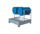 Bac de rétention acier avec support de fûts - 2 fûts couchés