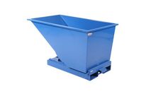 Öppen - Benne à basculement 600L Bleue - Charge Max 2000kg - Mobile - Acier Thermolaqué