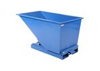 Öppen - Benne à basculement 600L Bleue - Charge Max 2000kg - Mobile - Acier Thermolaqué