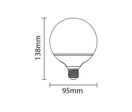 Ampoule LED E27 12W G95 270° Globe - Blanc Froid 6000K - 8000K