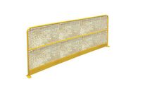 Barrière de protection grillagée - Jaune RAL 1023 - H 1000 x L 2000 mm - Acier - Usage Entrepôt