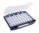 Raaco - Mallette Boxxser 55 - 45 compartiments - Bleu/Transparent - Rangement Organisé - 10kg Max