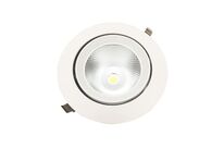 Spot LED Rond Encastrable Orientable COB Blanc 30W - Blanc Froid 6000K - 8000K