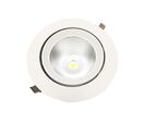 Spot LED Rond Encastrable Orientable COB Blanc 30W - Blanc Froid 6000K - 8000K