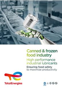 Brochure sur les lubrifiants d'industries des conserves et des aliments surgelés