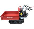 Brouette à moteur thermique à chenilles benne plateau basculante manuelle à ridelles 300KG 6,5CH 3+1R vitesses à démarrage électrique Torros MRP300E