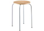 Tabouret 4 Pieds Assise Bois Ass H Min:50 Cm Ass H Max:50 Cm