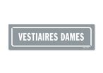 Panneau vestiaires dames - Fond gris