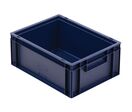Manutan Expert - Bac gerbable norme Europe 15L Bleu - 400x300x170mm - Polypropylène alimentaire - Robuste et recyclable