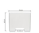 Écran de protection plexiglass transparent H 60 x L 76 x P 16 cm