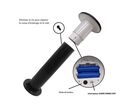 Borne de Jardin Solaire 60cm Noire 3000K/6400K