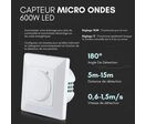 Détecteur de Mouvement Micro Ondes Encastrable Blanc