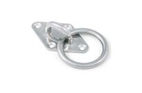 Pontet sur platine losange avec anneau soudé inox 5 à 8 mm