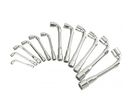 Jeu de 12 clés à pipe débouchées polies 6x6 pans en mm