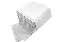 Manutan Expert - Feuilles absorbantes hydrocarbures MD - Blanc - 100 pièces - 91L absorption - Éco-responsable