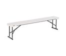 Banc Pliant Lifetime 183cm - Beige - Monobloc -2 Pieds