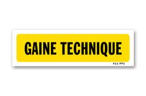 Panneau gaine technique - Fond jaune