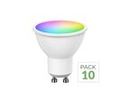 Ampoule LED ConnectÃ©e Wifi GU10 4.5W RGBW - Pack de 10