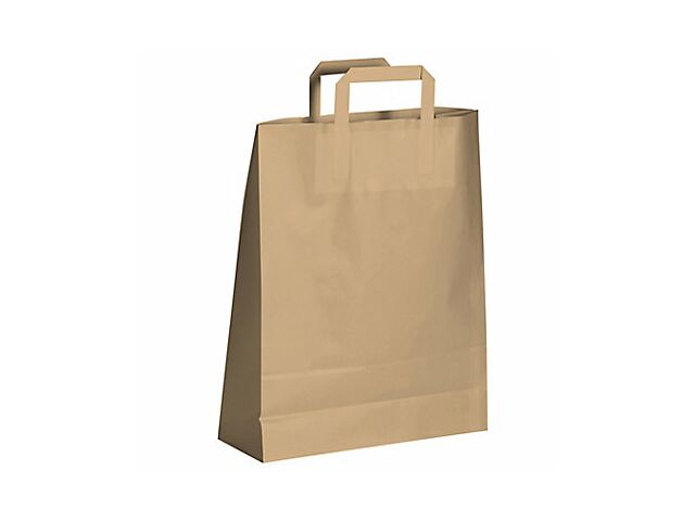 Sac kraft à poignées plates