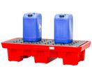 Bac de rétention en PE 1300x700x300mm - avec grille - cap. 120L MW Tools OPB2200