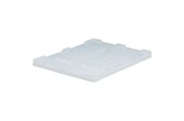 Schoeller Allibert - Couvercle renforcé pour caisse-palette 1200x1000 mm - Gris clair - PEhd - Usage alimentaire - Recyclable