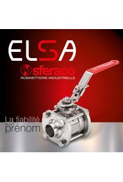 Catalogue Plaquette ELSA by SFERACO robinetterie à tournant sphérique à brides tournantes