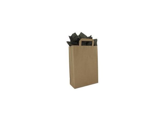 Sac papier kraft à poignées plates