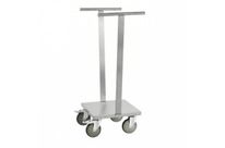 Chariot de collecte de déchets en inox