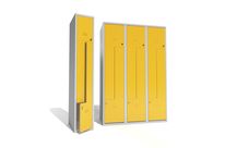 Vestiaire métallique monobloc avec portes en L | Akaze