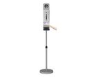 Distributeur Auto Gel sur Pied GRIS Télescopique H.157 cm